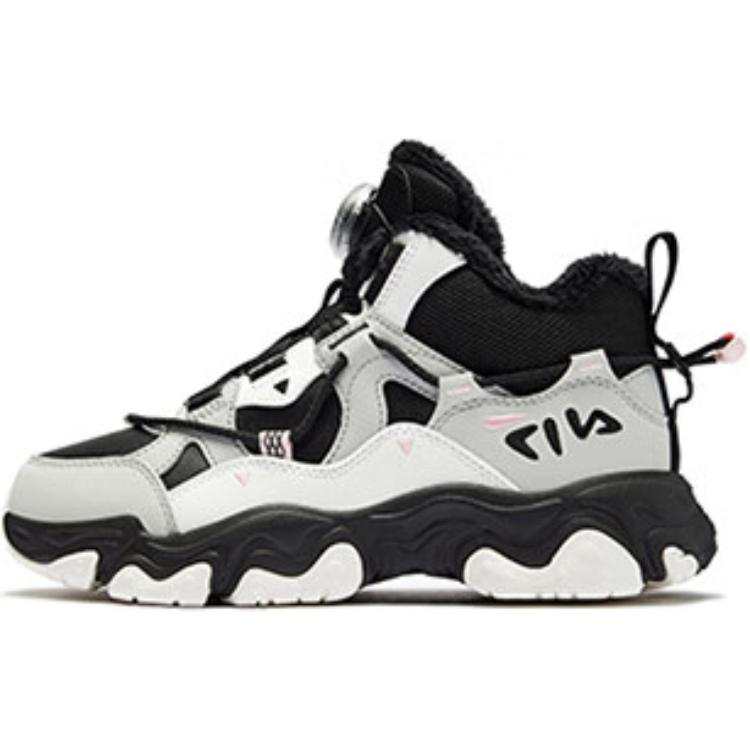 FILA KIDS Slip Resistant Abrasion Resistant Mid top Kids Lifestyle Shoes White Kids'