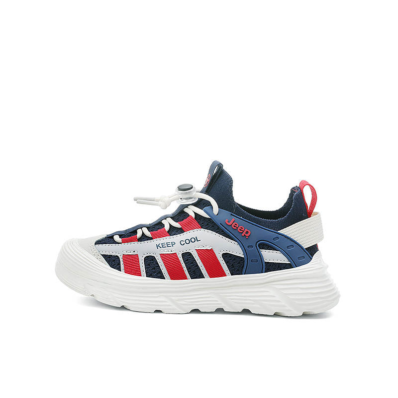 Jeep Slip on Athletic Shoes Synthetic Leather, Textile Kids Lifestyle Shoes Dark Blue/Red Kids'