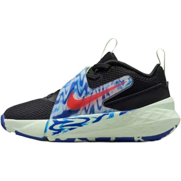 Nike Nike Team Hustle D 12 Slip Resistant Low top Basketball Shoes Black Kids'