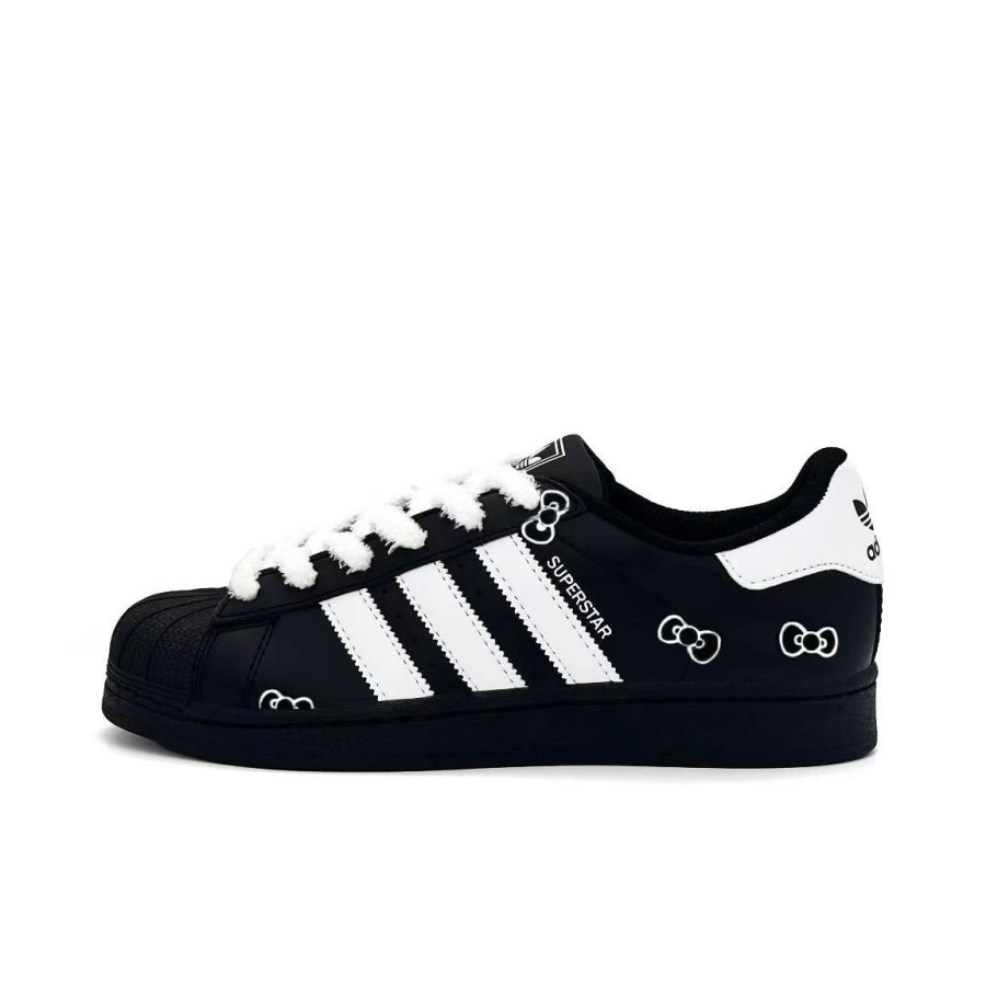 Adidas Originals Superstar 2 Sniper Butterfly Leather Low top Kids' Skateboarding Shoes Black Unisex
