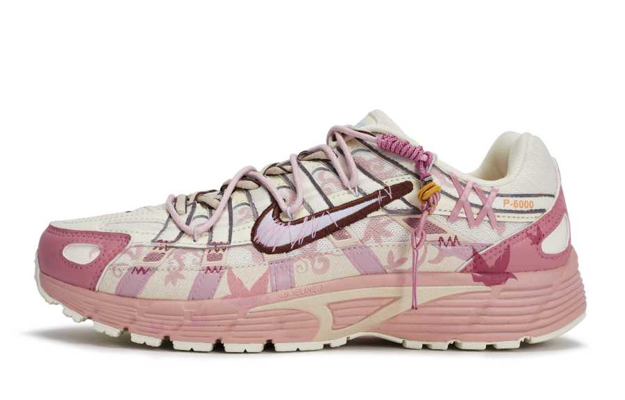 Nike Nike P 6000 Breathable And Wear resistant Low top Kids' Running Shoes Beige Pink Teenagers