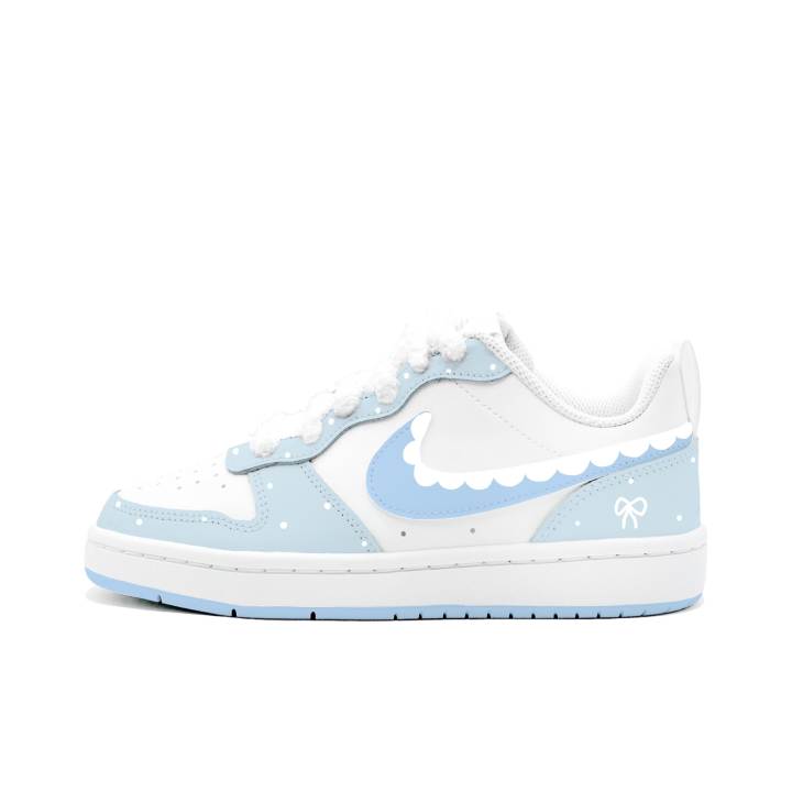 Nike Nike Court Borough Kung Fu Rabbit Warm Winter Cream Snow Leather Slip Resistant Cushioning Abrasion Resistant Low top