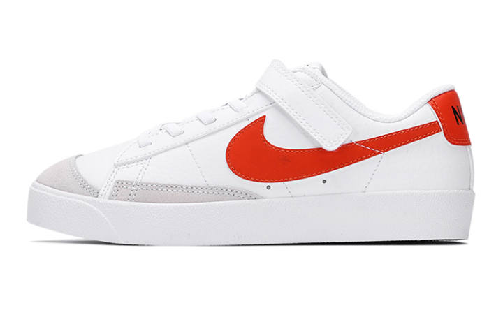 Nike Nike Blazer Low top Kids' Skateboarding Shoes White Red Children Aged 3 7 Years Old