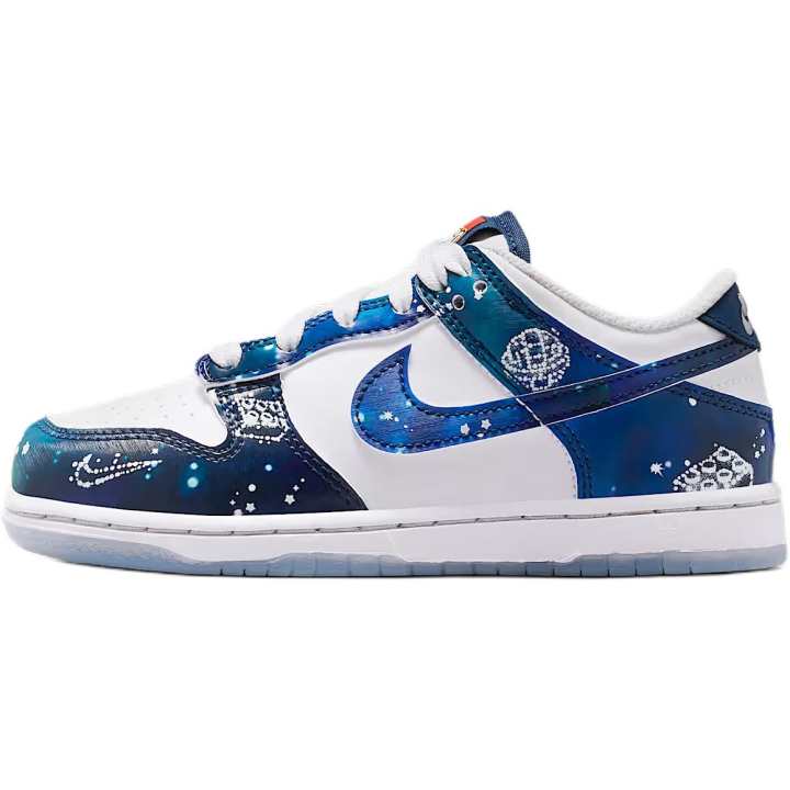 Nike LEGO x Nike Dunk Low top Kids' Skateboarding Shoes White Blue Children Aged 3 7 Years Old
