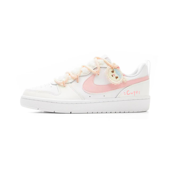 Nike Nike Court Borough Small Berry Leather Slip Resistant Cushioning Abrasion Resistant