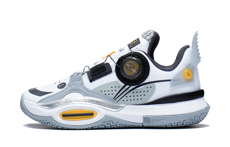 Li-Ning YOUNG Li Ning Low top Basketball Shoes Gray Black Teenagers