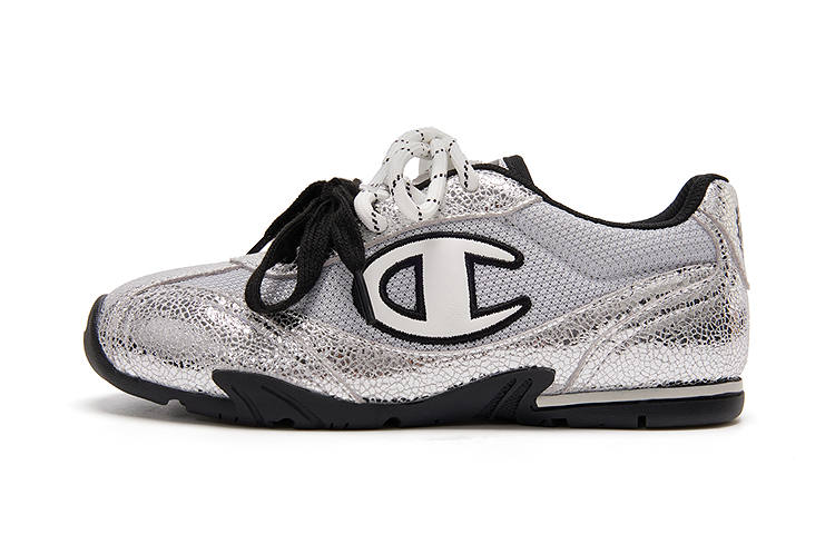 Champion Kids Vintage Racing Shoes Low top Kids' Skateboarding Shoes Metallic Silver Kids'