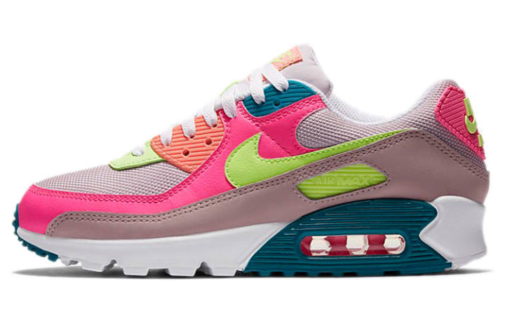 Nike Nike Air Max 90 Cushioning Low top Running Shoes Pink Gray Yellow Unisex