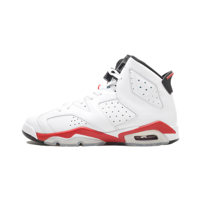 Jordan Jordan Air Jordan 6 Rings High top Basketball Shoes White Red Unisex