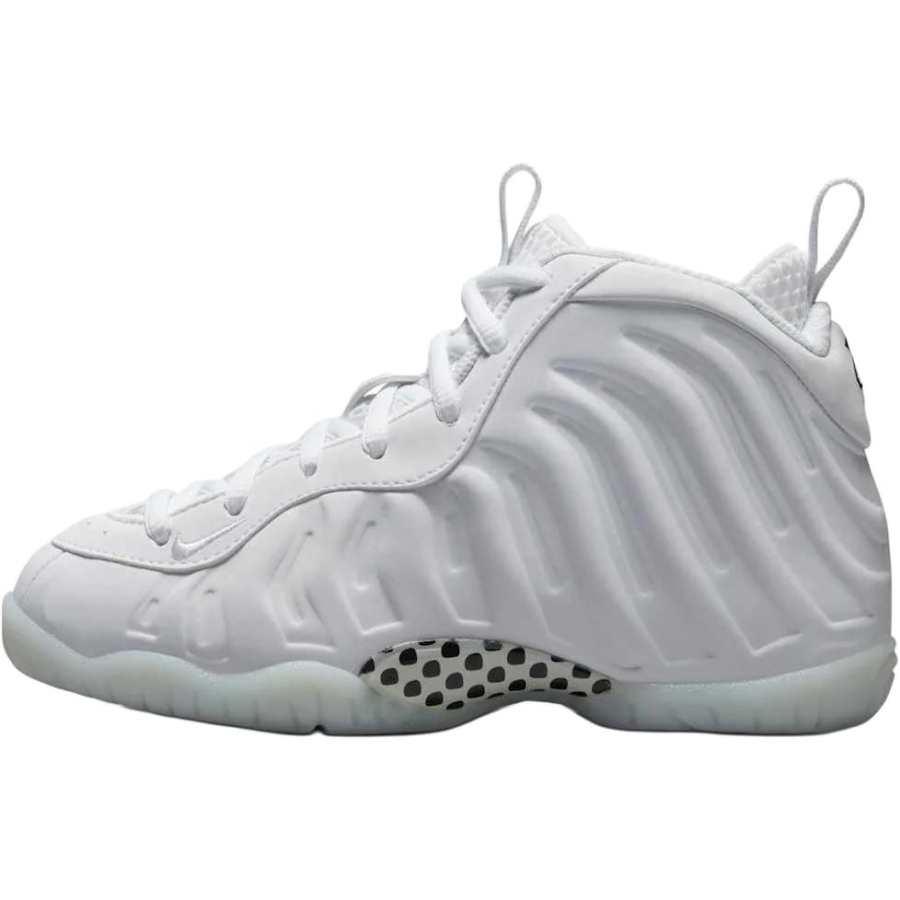 Nike Nike Little Posite One Abrasion Resistant High top Children's Basketball Shoes White Kids'