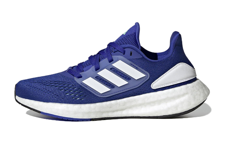 Adidas Adidas Pureboost 22 Slip Resistant Abrasion Resistant Low top Kids' Running Shoes Blue White Teenagers