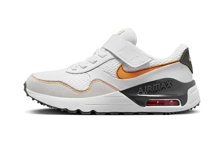 Nike Nike Air Max SYSTM BP Comfortable Cushioning Low top Kids Lifestyle Shoes White Gray Children Aged 3 7 Years Old