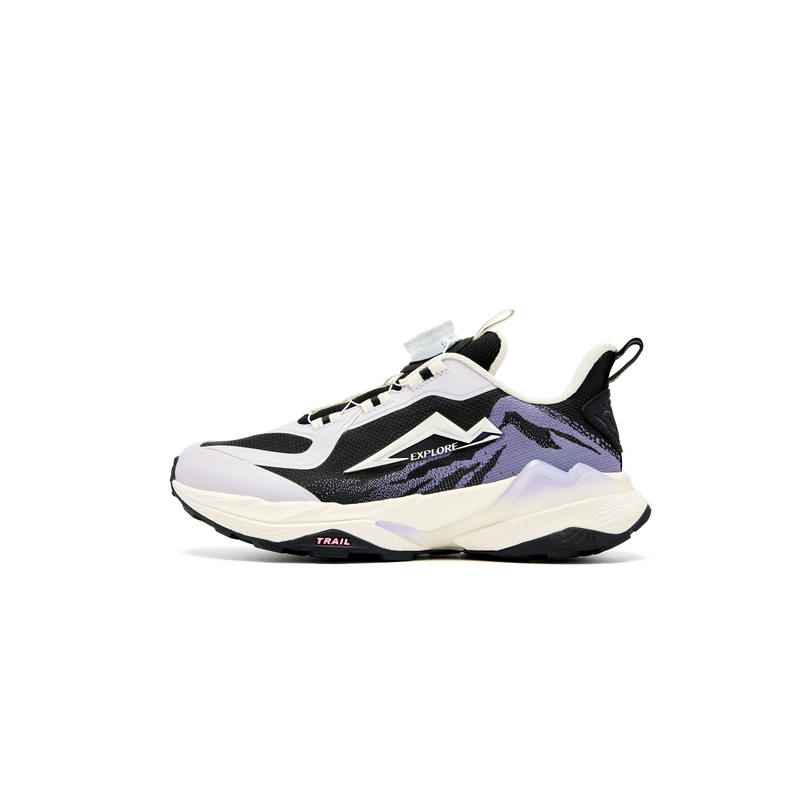 QIAODAN Mountain Antelope 2.0 Low top Running Shoes Black/Pure Purple Teenagers