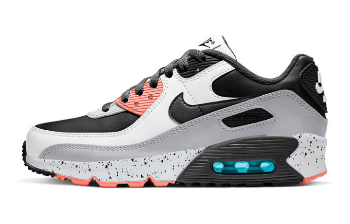 Nike Nike Air Max 90 Leather White Turf Orange Speckled GS