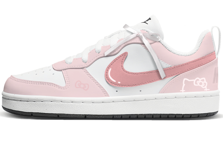 Nike Nike Court Borough Pink Glow Low top Kids' Skateboarding Shoes Pink White Unisex