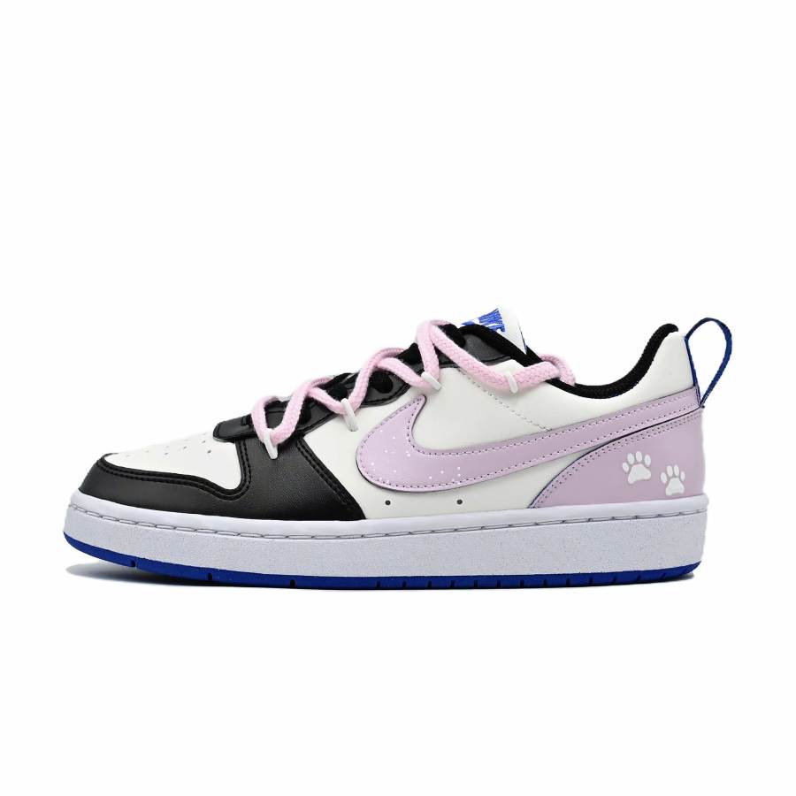 Nike Nike Court Borough Kitten Oatmeal Synthetic Leather Slip Resistant Abrasion Resistant Low top Skateboard Shoes Pink