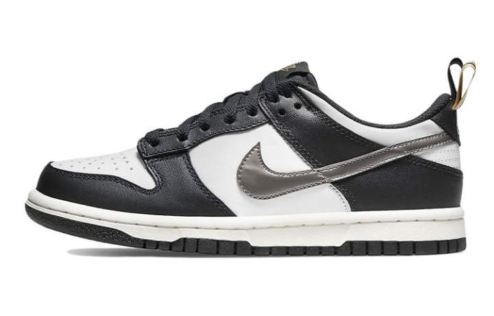 Nike Nike Dunk Low Black White Metallic GS