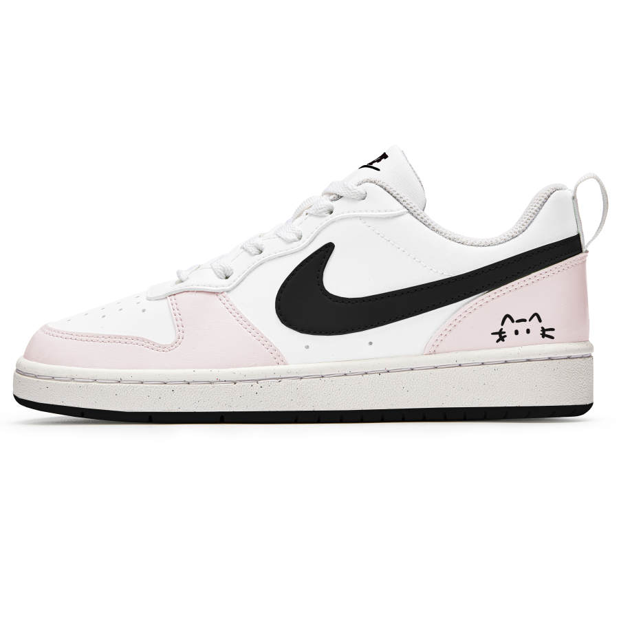 Nike Nike Court Borough Black Pink Meow Slip Resistant, Abrasion Resistant, Thermal Low top Kids' Skateboarding Shoes