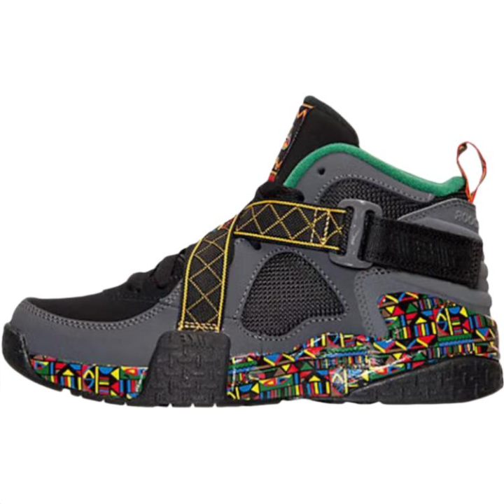 Nike Nike Air Raid Low top Basketball Shoes Black/Dark Gray/Pine Green Unisex