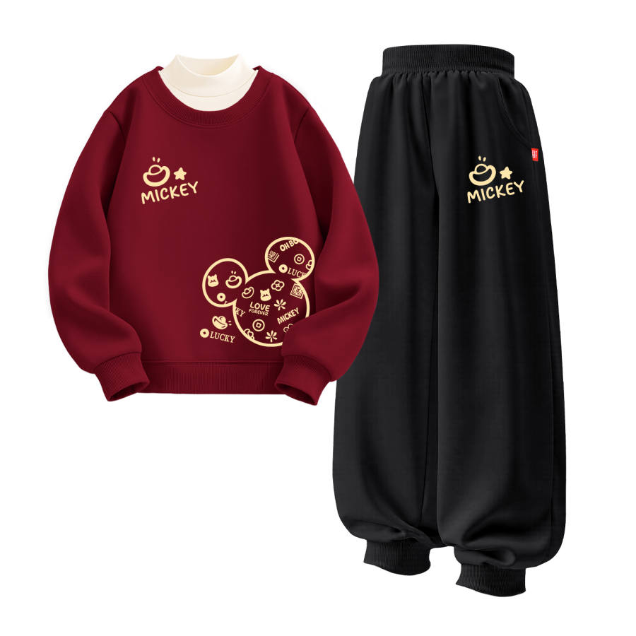 Disney Kids Casual Sportswear Crew Neck Thickened