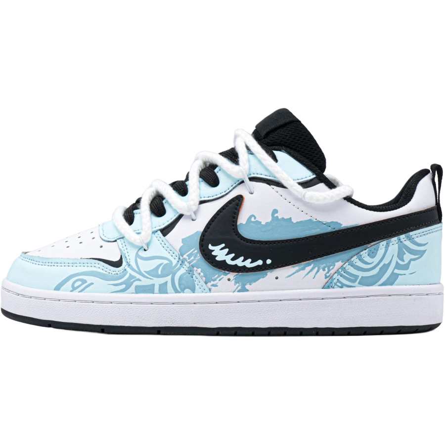 Nike Nike Court Borough Graffiti Street Leather Cushioning Abrasion Resistant Cushioning, Wear Resistant Low top