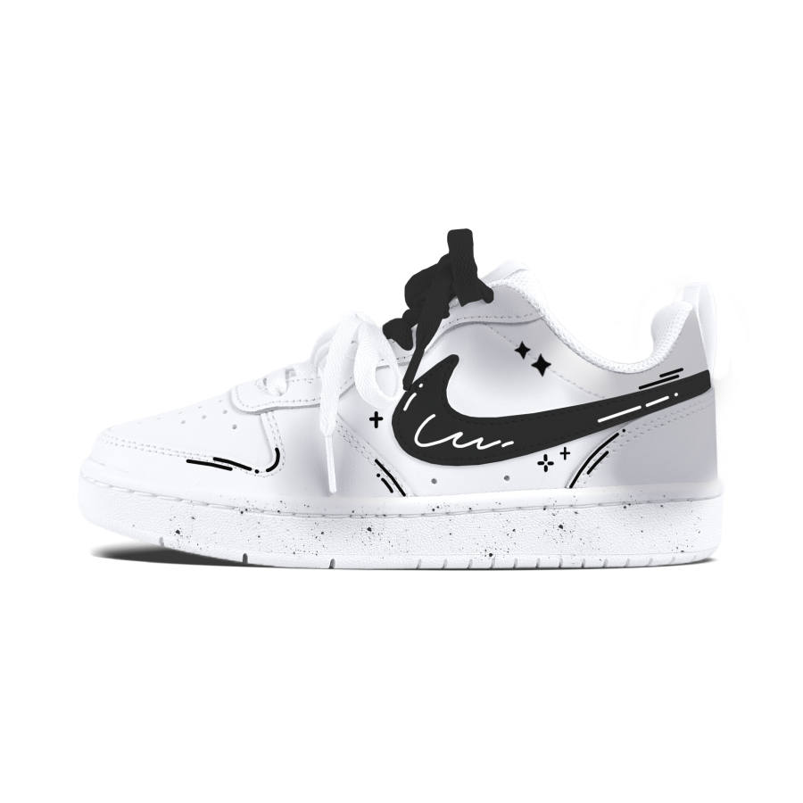 Nike Nike Court Borough Stars Anime Leather Slip Resistant Abrasion Resistant Cushioning Kids' Skateboarding Shoes Teenagers
