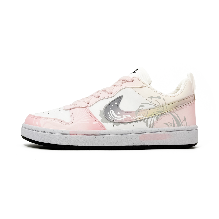 Nike Nike Court Borough Pink Ripple Fishtail Synthetic Leather Fashion Skateboard Shoes Pink Unisex