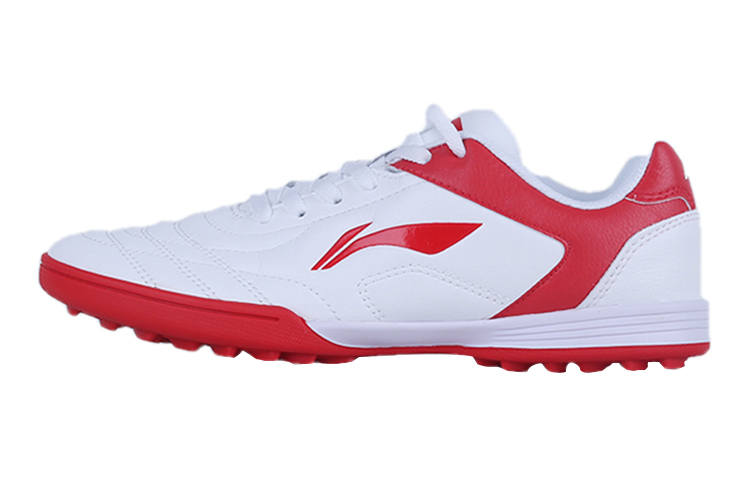 Li-Ning Li Ning TF Cushioning Low top Soccer Shoes White Red Kids'