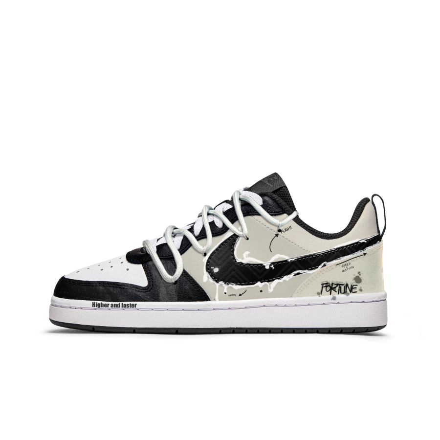 Nike Nike Court Borough Slip Resistant Abrasion Resistant Low top Kids' Skateboarding Shoes Black Brown Teenagers
