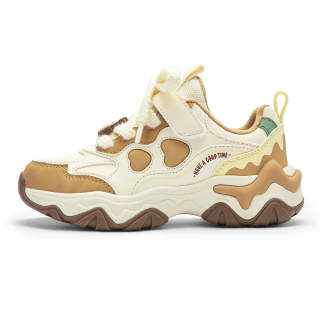 BALABALA Puff Collection Synthetic Leather Slip Resistant Cushioning Abrasion Resistant Rebound Low top Running Shoes