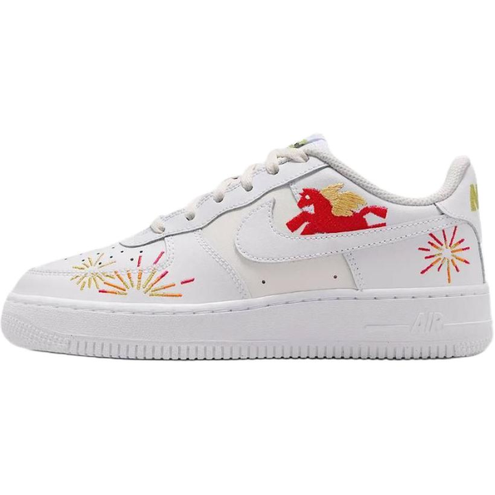 Nike Nike Air Force 1 Low top Skateboard Shoes White Red Unisex