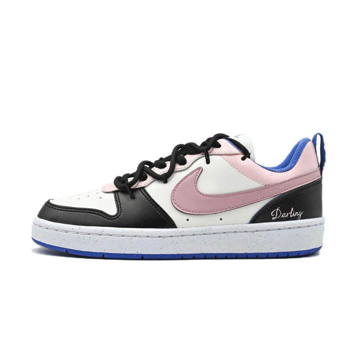 Nike Nike Court Borough Moldy Flower Dream Synthetic Leather Slip Resistant Abrasion Resistant Low top