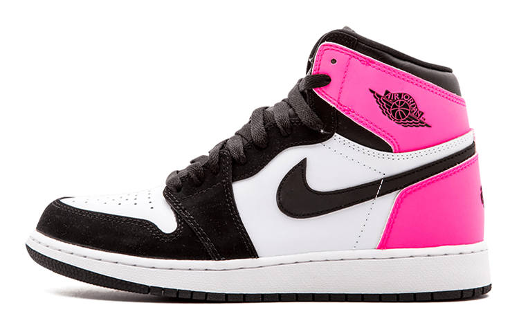 Jordan Jordan Air Jordan 1 Retro Valentine's Day Leather High top Basketball Shoes Black Pink Unisex