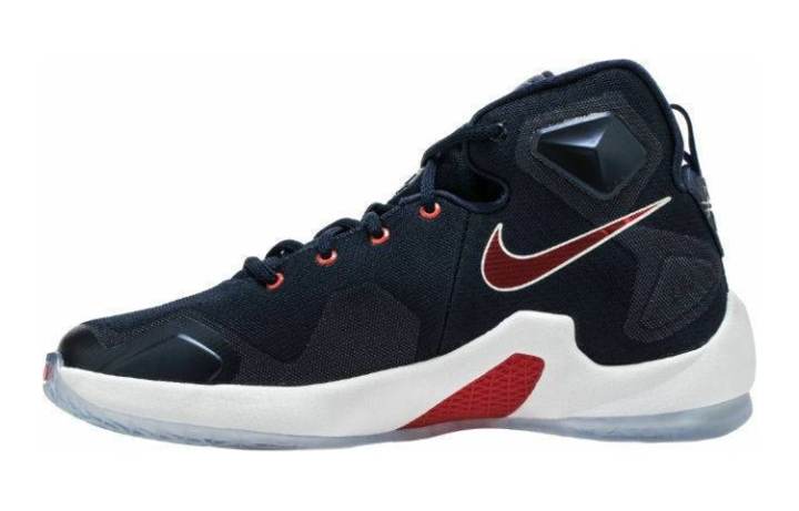 Nike Nike Lebron 13 Mid top Basketball Shoes Blue Red Unisex