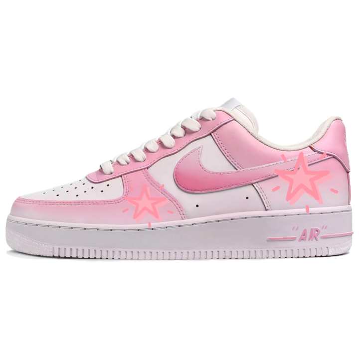 Nike Nike Air Force 1 Sweet Berry Gradient Leather Slip Resistant Abrasion Resistant Cushioning Low top