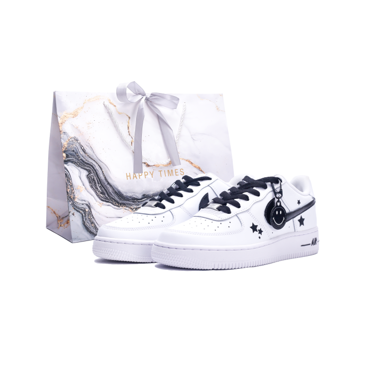 Nike Nike Air Force 1 Shiro Shoes Leather Slip Resistant, Abrasion Resistant, Waterproof, And Breathable, Height Increasing