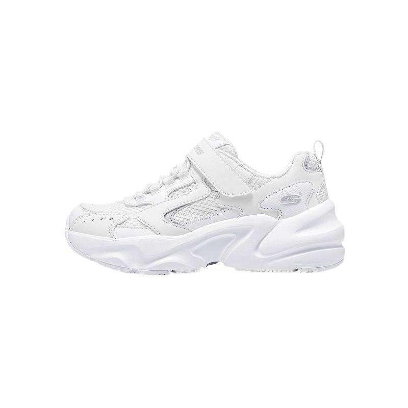 Skechers Kids Leather Slip Resistant Abrasion Resistant Low top Kids Lifestyle Shoes White Kids'