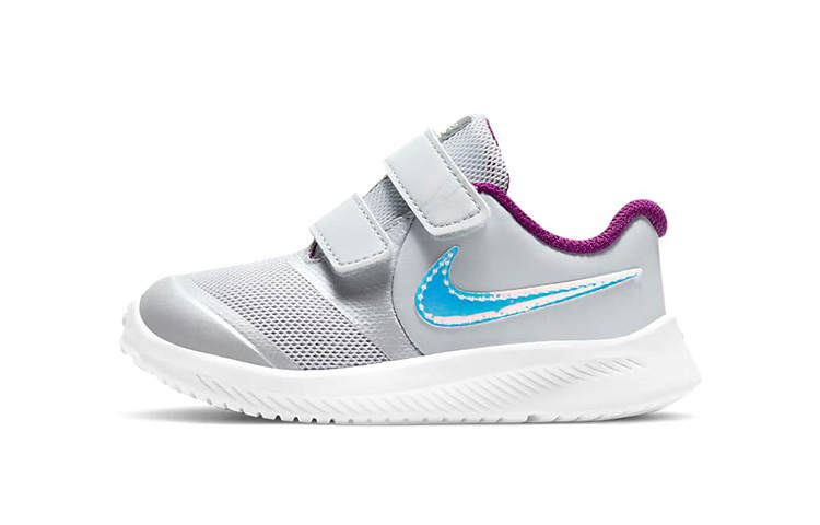 Nike Nike Star Runner 2 Power Slip Resistant Cushioning Abrasion Resistant Low top Toddler Shoes Gray Blue Purple