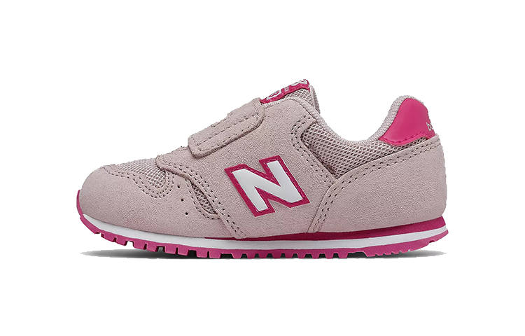 New Balance New Balance NB 373 Hook&Amp Comfortable Cushioning Abrasion Resistant Breathable Low top Toddler Shoes Light Pink
