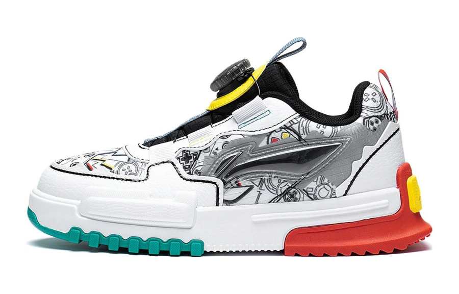 Li-Ning YOUNG Li Ning YOUNG Sports Life Collection Synthetic Leather Comfortable Slip Resistant Abrasion Resistant Low top