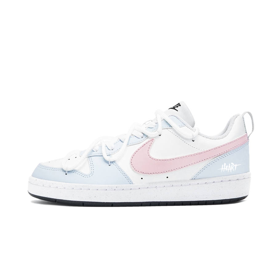 Nike Nike Court Borough Abrasion Resistant Low top Kids' Skateboarding Shoes Light Blue Teenagers
