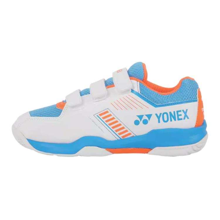 YONEX Slip Resistant Cushioning Abrasion Resistant Breathable Low top Kids' Training Shoes White Sky Blue Kids'