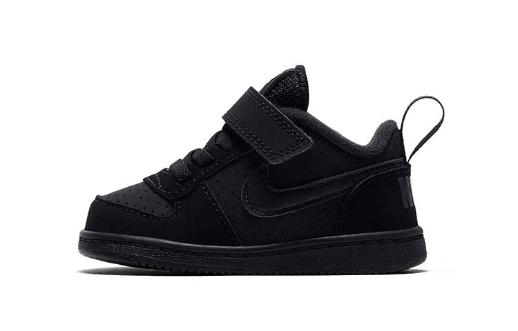 Nike Nike Court Borough Comfortable And Breathable Slip Resistant Slip Resistant Low top Toddler Shoes Pure Black