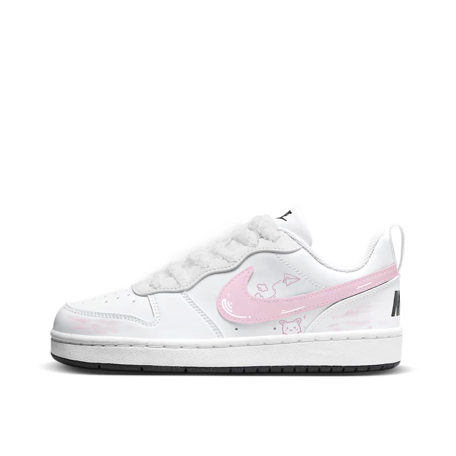 Nike Nike Court Borough Spring Outing Kitten Synthetic Leather Abrasion Resistant Abrasion Resistant Low top