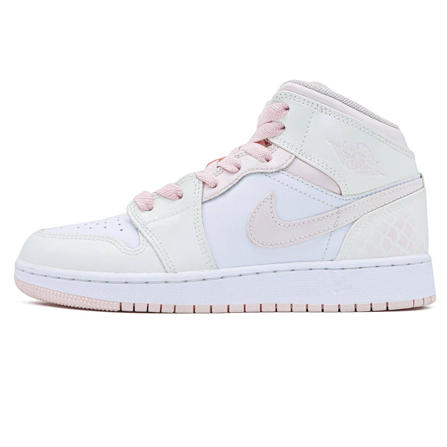 Jordan Jordan Air Jordan 1 Leather Mid top Children's Basketball Shoes Pink Teenagers