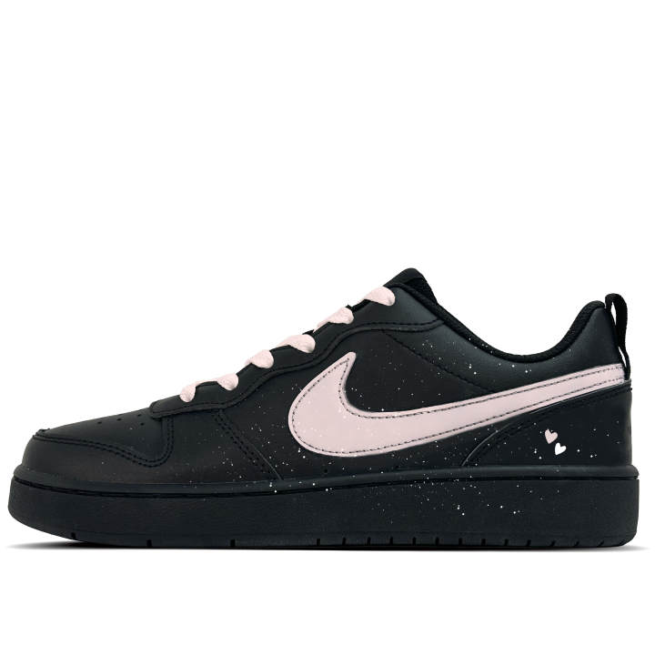 Nike Nike Court Borough Heartnight Pink Leather Abrasion Resistant Slip Resistant Abrasion Resistant Slip Resistant Low top