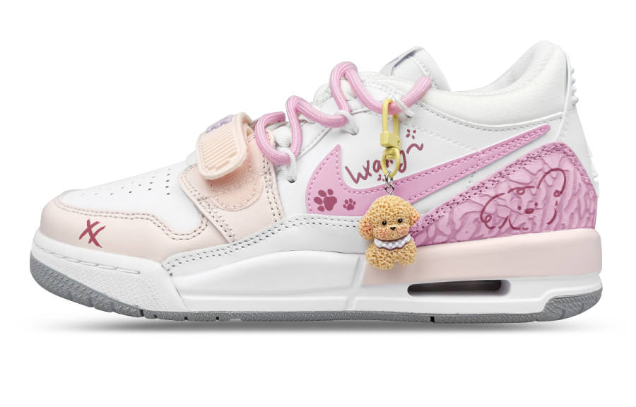Jordan Jordan Legacy 312 Pink Purple Puppy Low top Kids' Skateboarding Shoes Teenagers