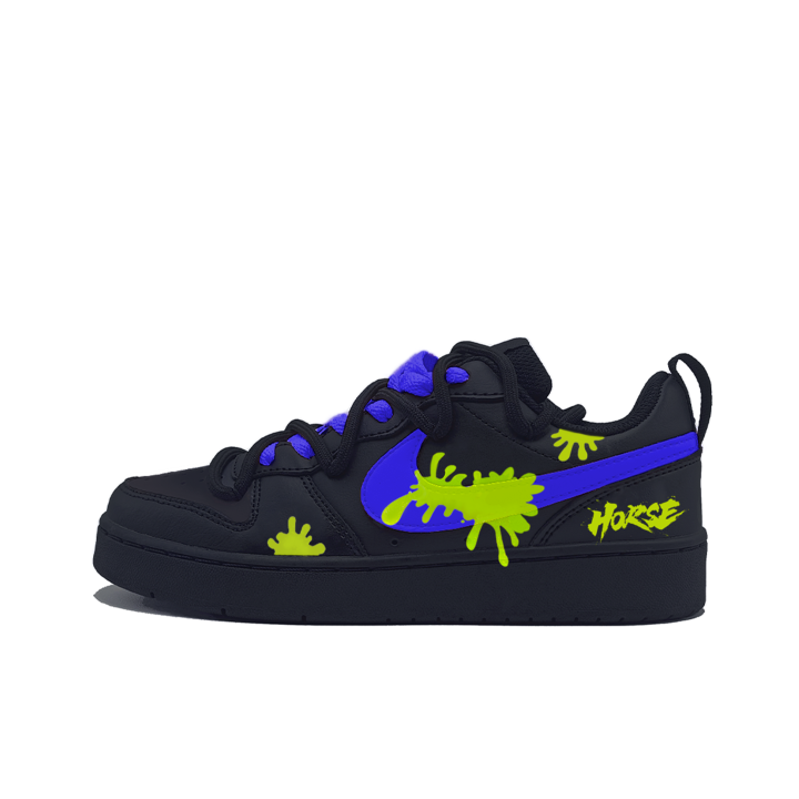 Nike Nike Court Borough Paint Bomb Leather Slip Resistant Abrasion Resistant Slip Resistant Abrasion Resistant Low top