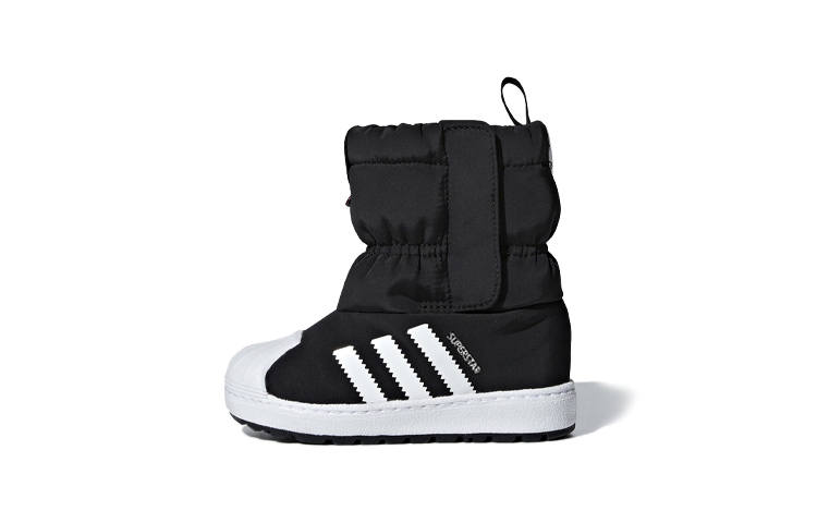 Adidas Originals SST Wint3r Cf I Comfortable Slip Resistant Abrasion Resistant High top Kids' Shoes Black