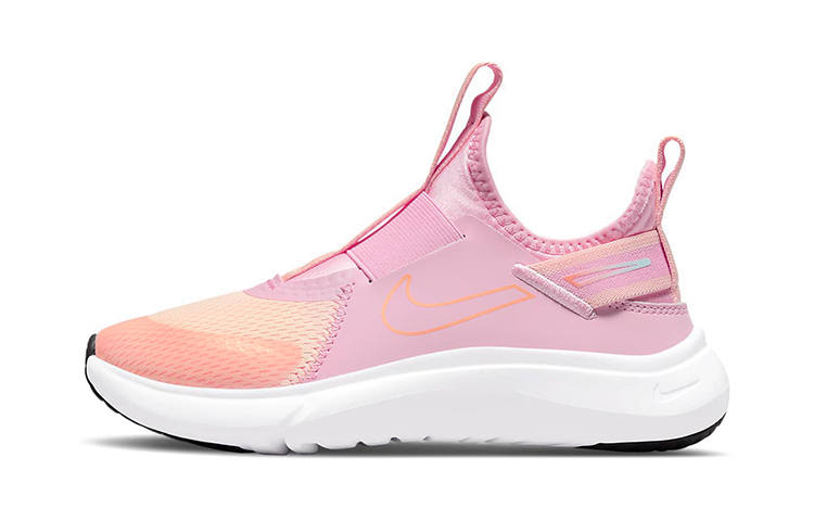 Nike Nike Flex Plus SE Fabric Slip Resistant Slip Resistant Low top Kids' Running Shoes Pink Orange
